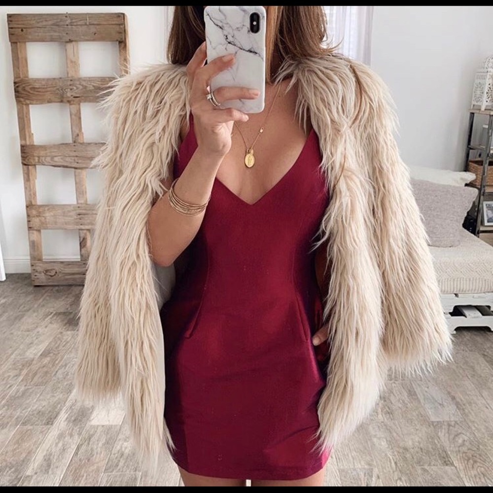 Burgundy dress